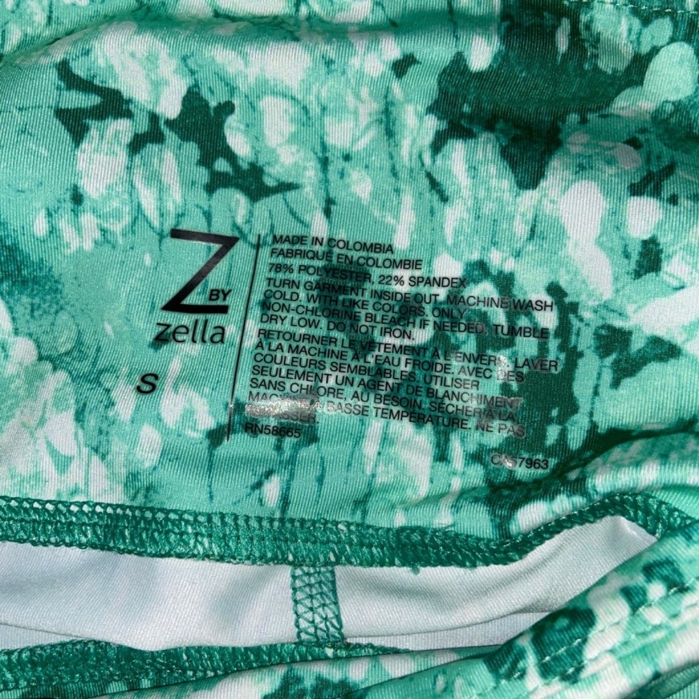 Zella Green Compression Shorts View 4